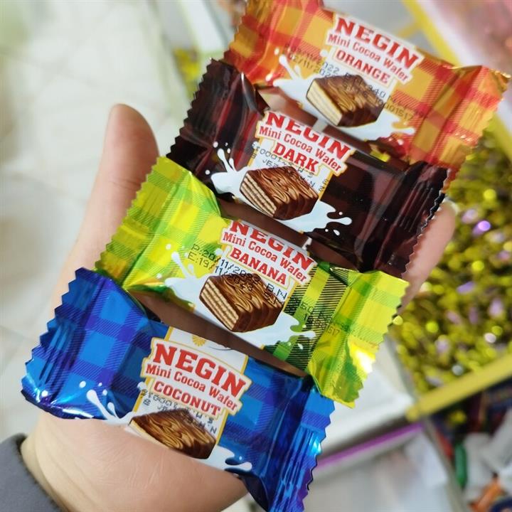 شکلات ویفری نگین ترد و خوشمزه(200گرمی) ویفر کاکایو
